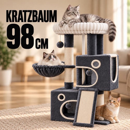 Kratzbaum 98 cm - 🐈‍⬛,