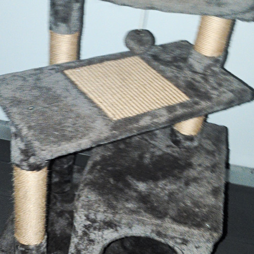 Kratzbaum grau beige aus sisal - aus,